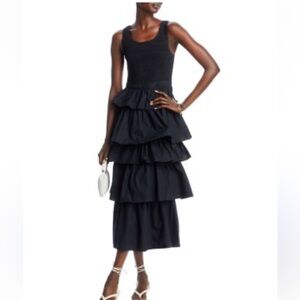 Rhode Nia Tiered Midi Dress Sz 4